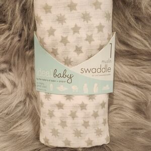 Ideal Baby Muslin Swaddle with Stars